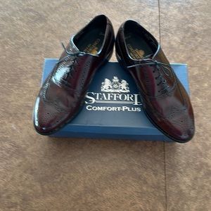 NWT Stafford Cordivan All Leather Dress Shoes Size 9EEE
